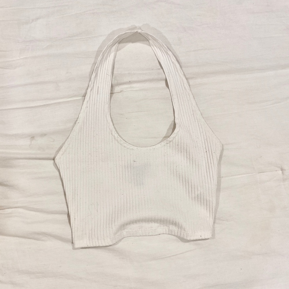 White halter top